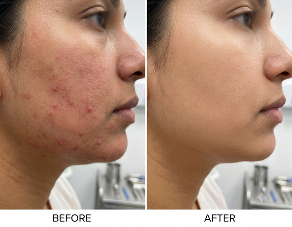 Allergy and Patch Test before and after results — Allodermis client transformation, Brightness & Clarity