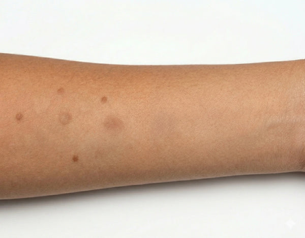 Birthmarks and Moles before and after results — Allodermis client transformation, Maintenance Phase