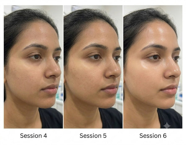 Skin Lightening Treatment before and after results — Allodermis client transformation, Visible Improvement