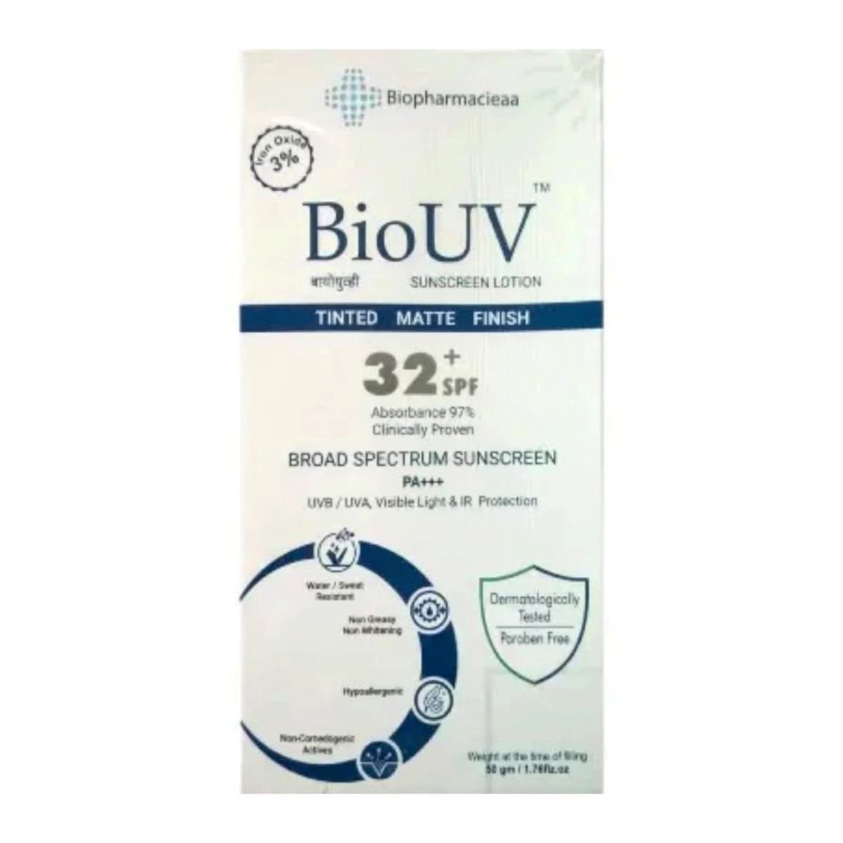 BioUV Tinted Matte Sunscreen Lotion SPF 32+ PA+++