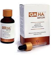 Archeesh Laboratories GAHA Serum bottle for reducing fine lines and wrinkles, with a sleek pump dispenser and clear labeling.