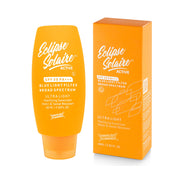 Yuderma Eclipse Solaire Active Sunscreen SPF 50 PA+++ in a white tube with blue accents, designed for sun protection.