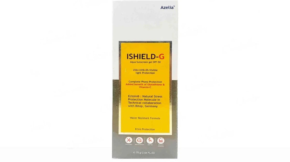 Curetech Skincare I-Shield Sunscreen Cream with SPF 50+ and PA, white cream in a jar, suitable for daily sun protection