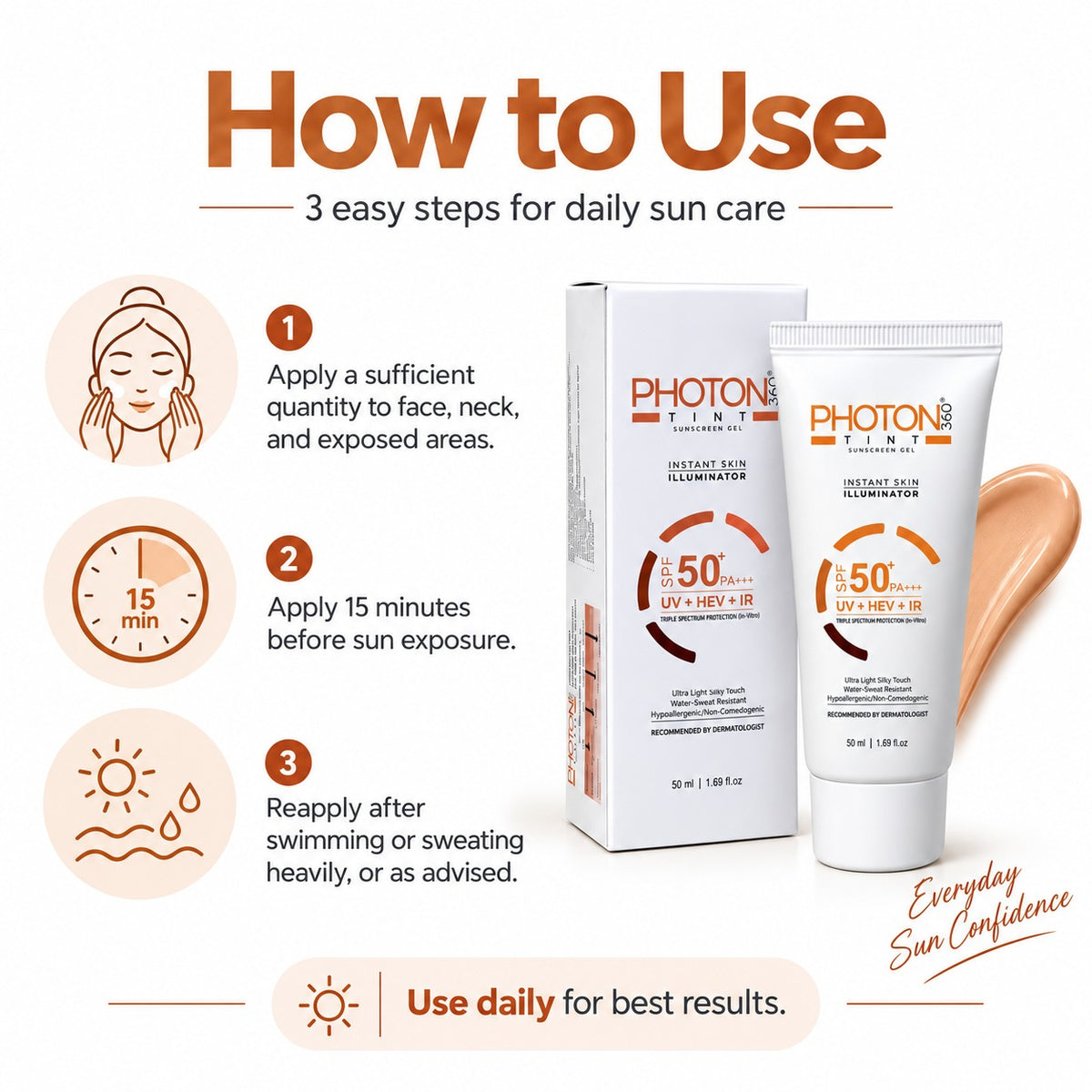Aclaris Photon Tint 360 Sunscreen Gel SPF 50+ PA+++