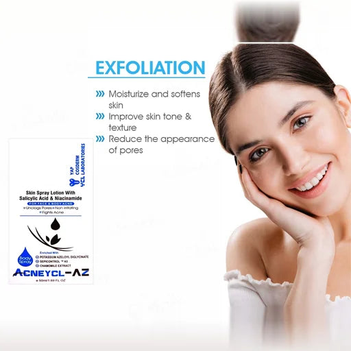 Acneycl-AZ Body Spray For Face & Body Acne — 50ml