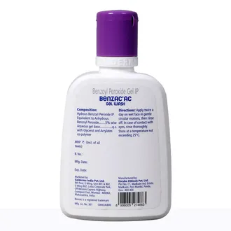 Encube Ethicals Benzac AC 5% Gel Wash tube, dermatologist-recommended acne treatment with benzoyl peroxide.
