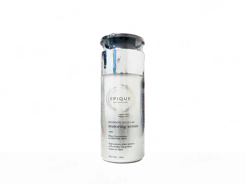 Epique Intensive Cellular Repair Serum by Specialty Innovation Co. Ltd. in a sleek bottle, designed for skin restoration and revitalization.