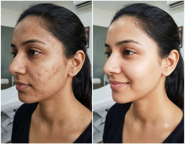 Carbon Laser Peel before and after results — Allodermis client transformation, Brightness & Clarity