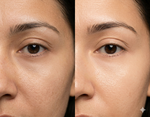 Dark Circle before and after results — Allodermis client transformation, Visible Improvement