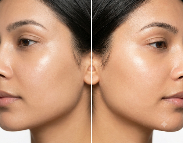 PDRN Skin Booster before and after results — Allodermis client transformation, Visible Improvement