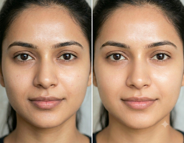 Hollywood Facial before and after results — Allodermis client transformation, Maintenance Phase