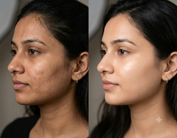 Laser Toning before and after results — Allodermis client transformation, Visible Improvement