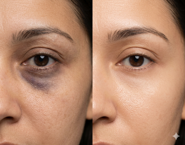 Dark Circle before and after results — Allodermis client transformation, Brightness & Clarity