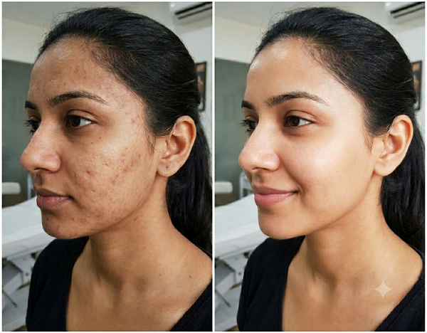 Carbon Laser Peel before and after results — Allodermis client transformation, Long-Term Results