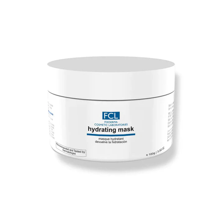 Allodermis FCL hydrating face mask showing a smooth, moisturized skin surface in a close-up shot.