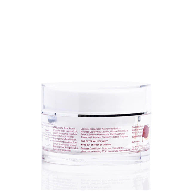 Encube Ethicals Biluma Advance Night Cream jar with white lid and label, showcasing the skincare product on a neutral background.