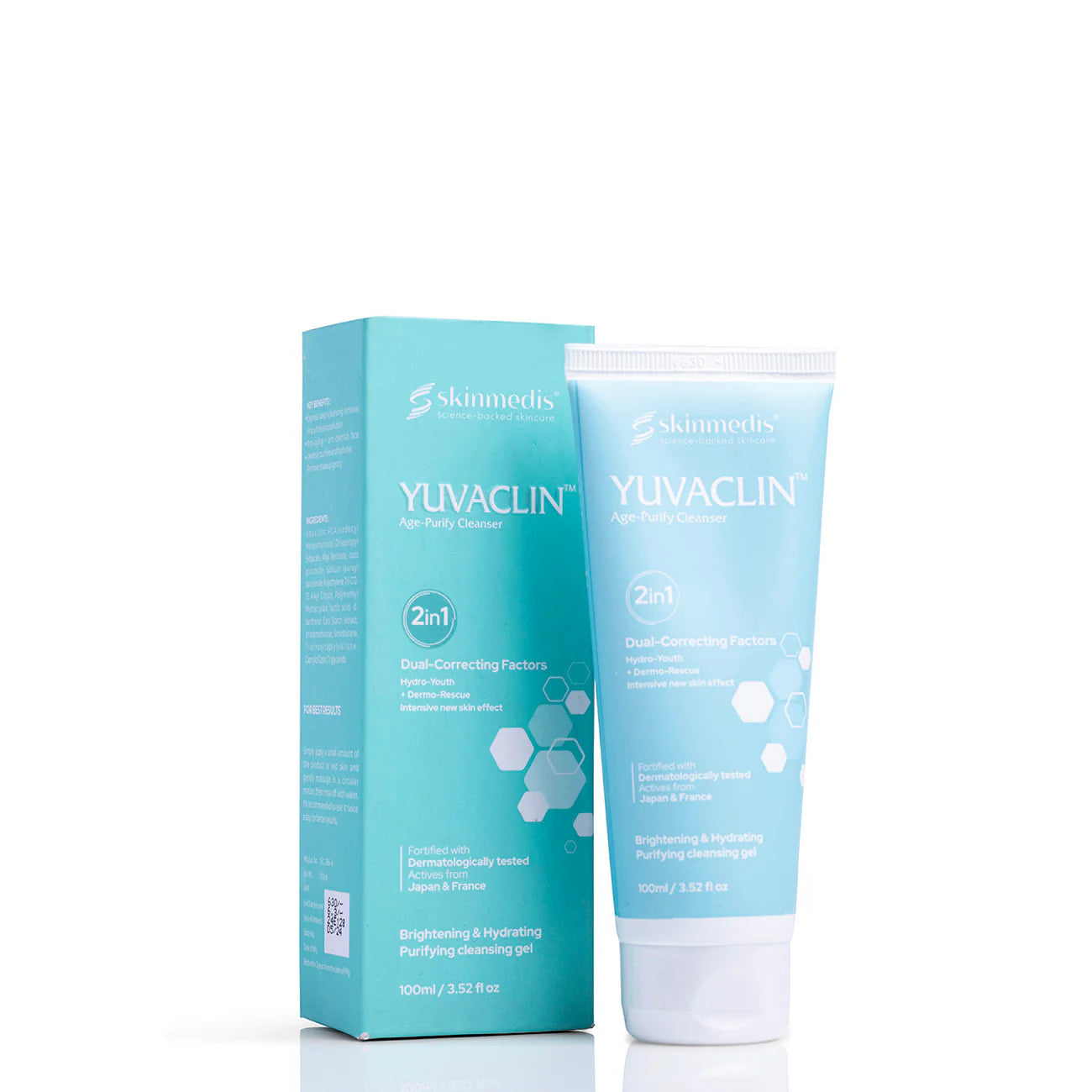 Skinmedis Yuvaclin Age Purify Cleanser bottle with label, suitable for skincare and facial cleansing, shown in a close-up image.