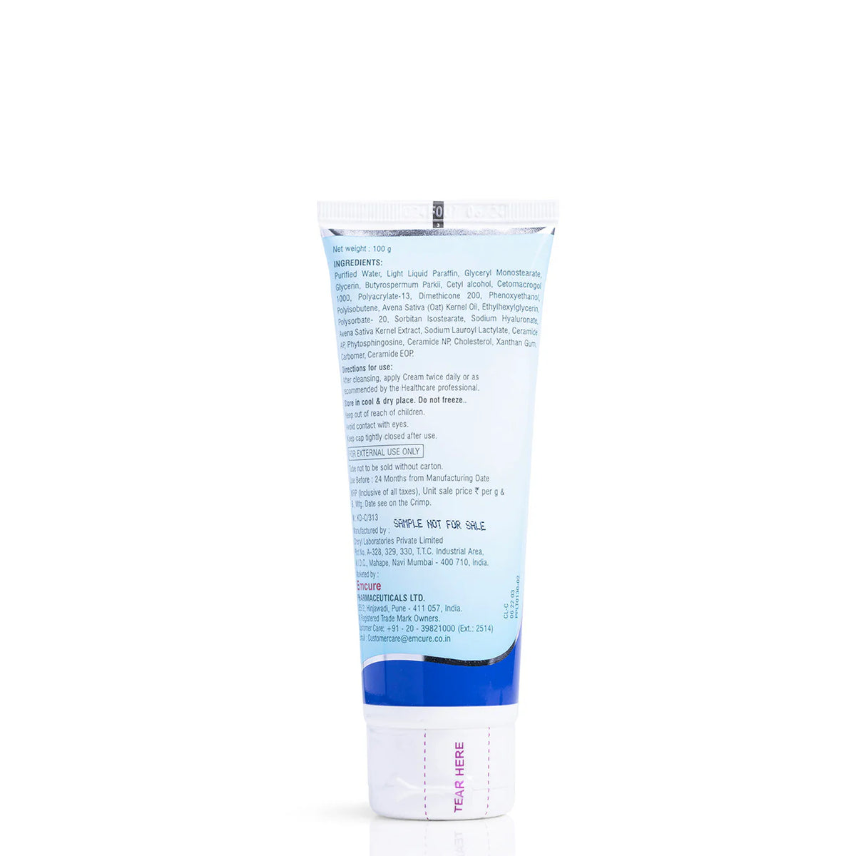 Aquaoat Moisturizing Cream by Cheryl Laboratories, 100g jar with smooth, hydrating cream texture and clean packaging.