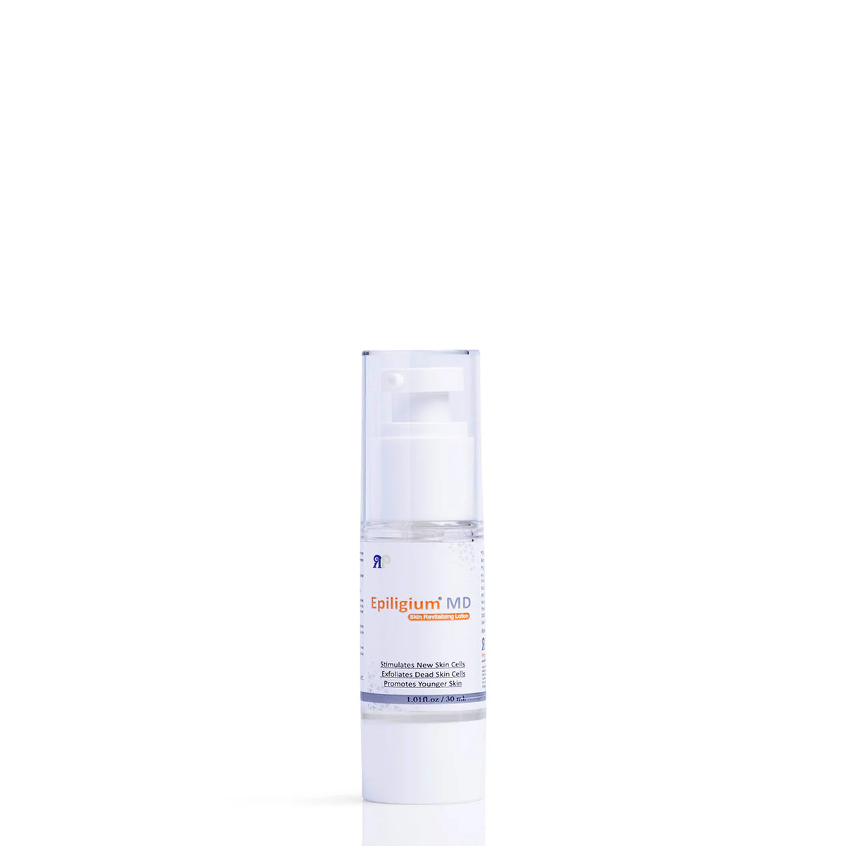 Close-up of Epiligium MD bottle by Keratine Professional Private Limited, showcasing the product label and packaging.