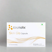 Allodermis Cosmofix Skin Glo Capsule showing the sleek blister pack of skin care capsules for glowing skin.
