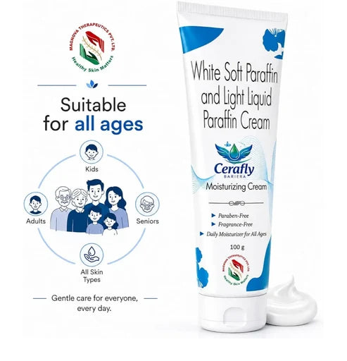 Cerafly Bariera Moisturizing Cream — White Soft Paraffin and Light Liquid Paraffin Cream