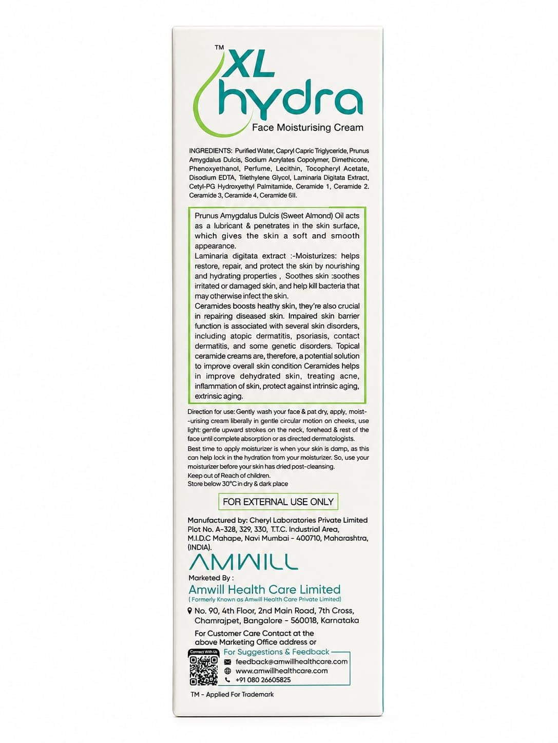 XL Hydra Face Moisturising Cream