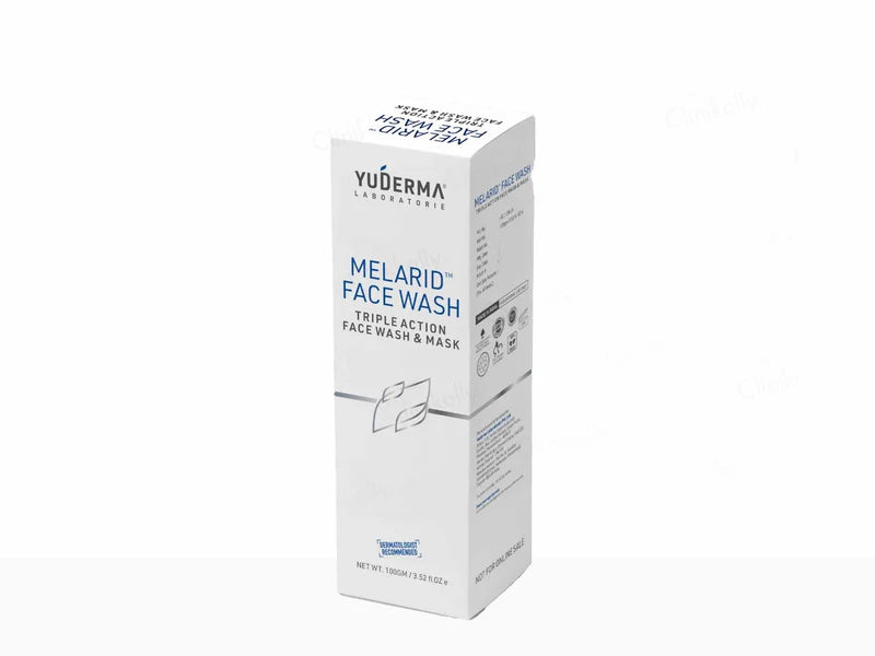Allodermis Melarid Triple Action Face Wash in 100g tube with clear label, showcasing its skincare packaging and design.
