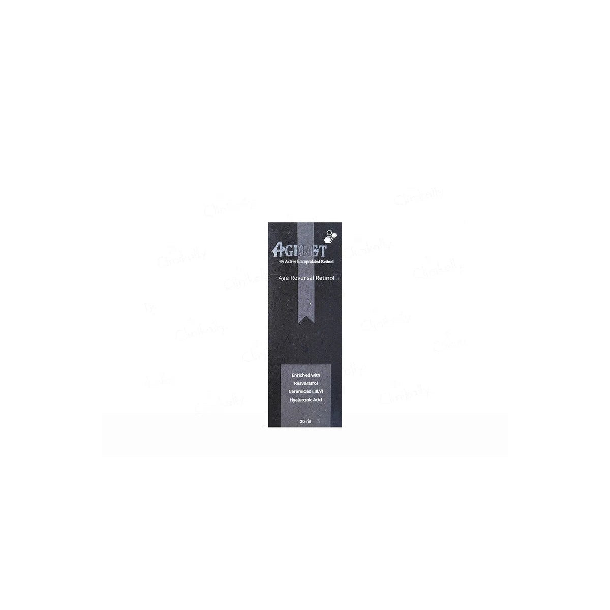 Ageret Age-Reversal Retinol Serum bottle from Wederm Pvt. Ltd., with the serum's label and dropper applicator visible.
