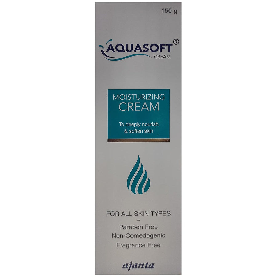 Allodermis Aquasoft Moisturizer bottle with pump dispenser, featuring blue and white packaging, skincare product for hydration.