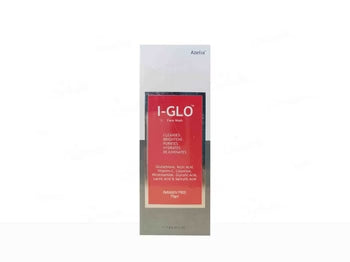 Allodermis Azelia I-Glo Face Wash in a pump bottle with white and pink packaging, showcasing a gentle skincare product for brightening skin.