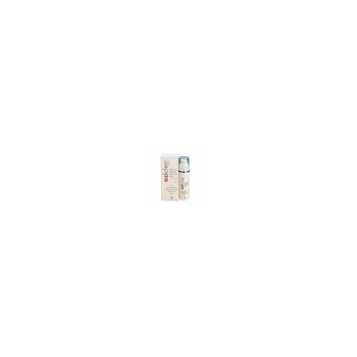Archeesh Laboratories Aziclear serum in a dropper bottle, designed to reduce pigmentation and signs of aging.
