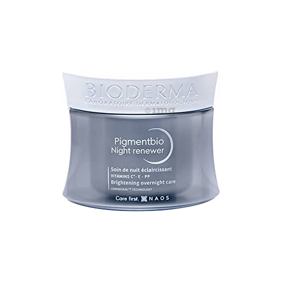 Bioderma Pigmentbio Night Renewer Cream jar with label, showcasing the skincare product for evening skin renewal.