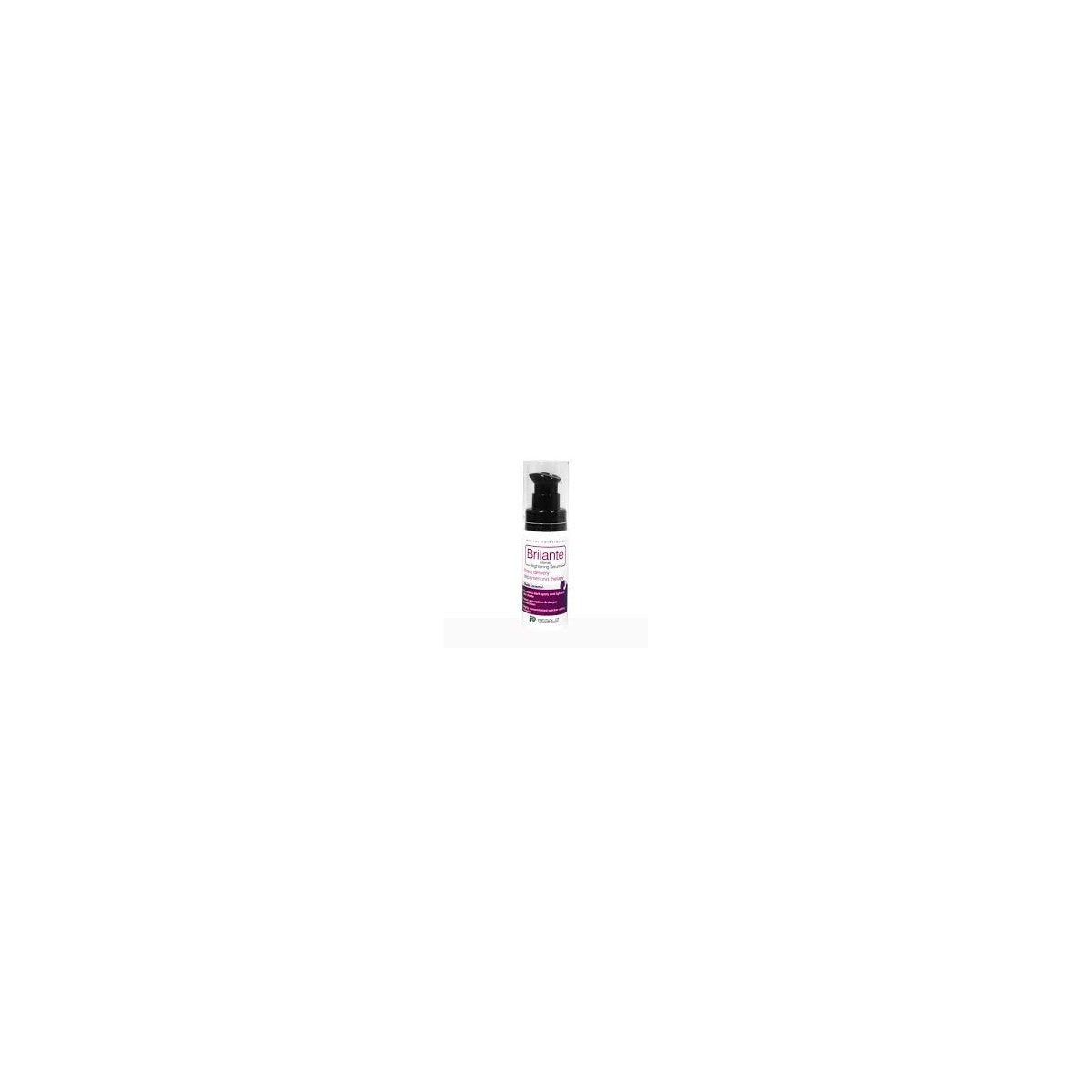 Aurochem Brilante Intense Brightening Face Serum for pigmentation, melasma, and acne marks, featuring a sleek dropper bottle.