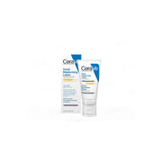 L'Oreal CeraVe AM facial moisturizing lotion with SPF 50, normal to dry skin, in a 52ml tube with visible pump dispenser.