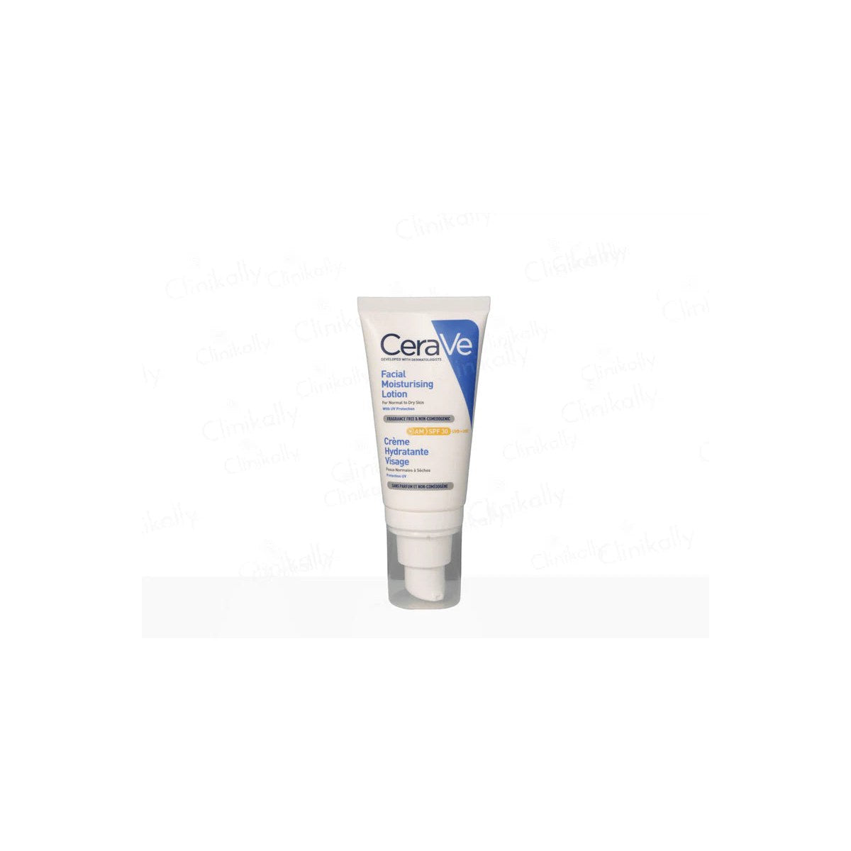 CeraVe Facial Moisturizing AM Lotion with SPF 30 in a 52ml pump bottle, featuring a lightweight, hydrating formula for daily sun protection.