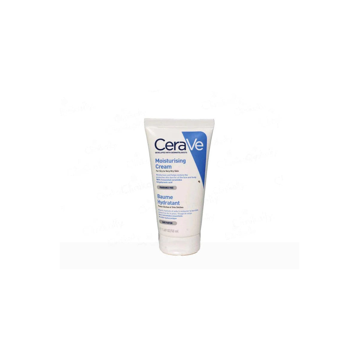 L'Oreal CeraVe Moisturising Cream in 50ml jar, smooth texture, suitable for dry skin, with a white cream visible in the image.