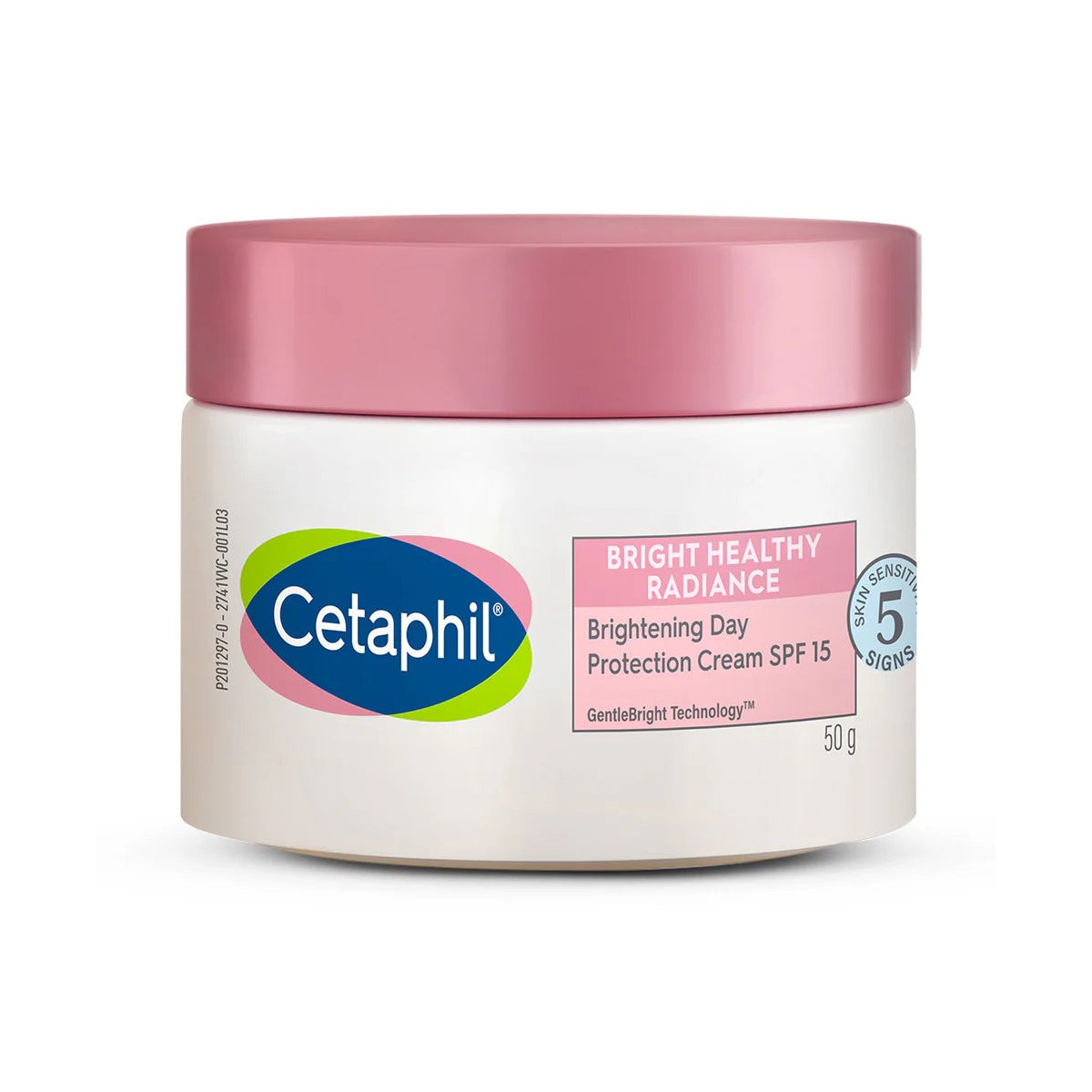 Cetaphil Bright Healthy Radiance Brightening Day Protection Cream SPF 15, a moisturizer with sun protection in a white jar.