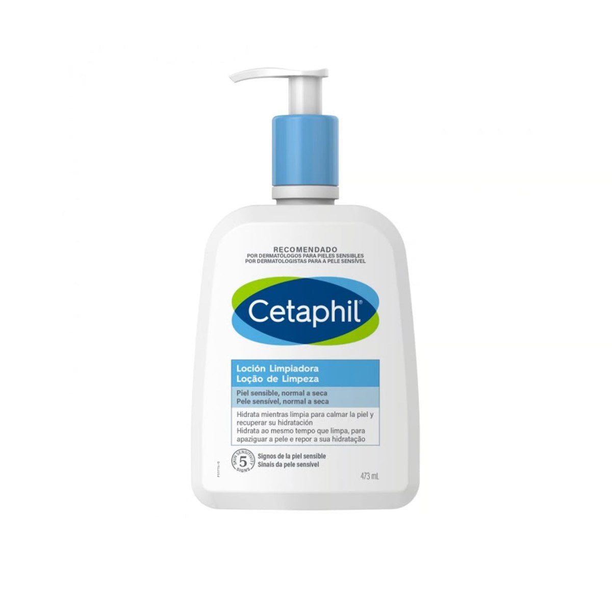 Cetaphil Gentle Skin Cleanser for dry and sensitive skin in a 473ml bottle, suitable for gentle facial cleansing.