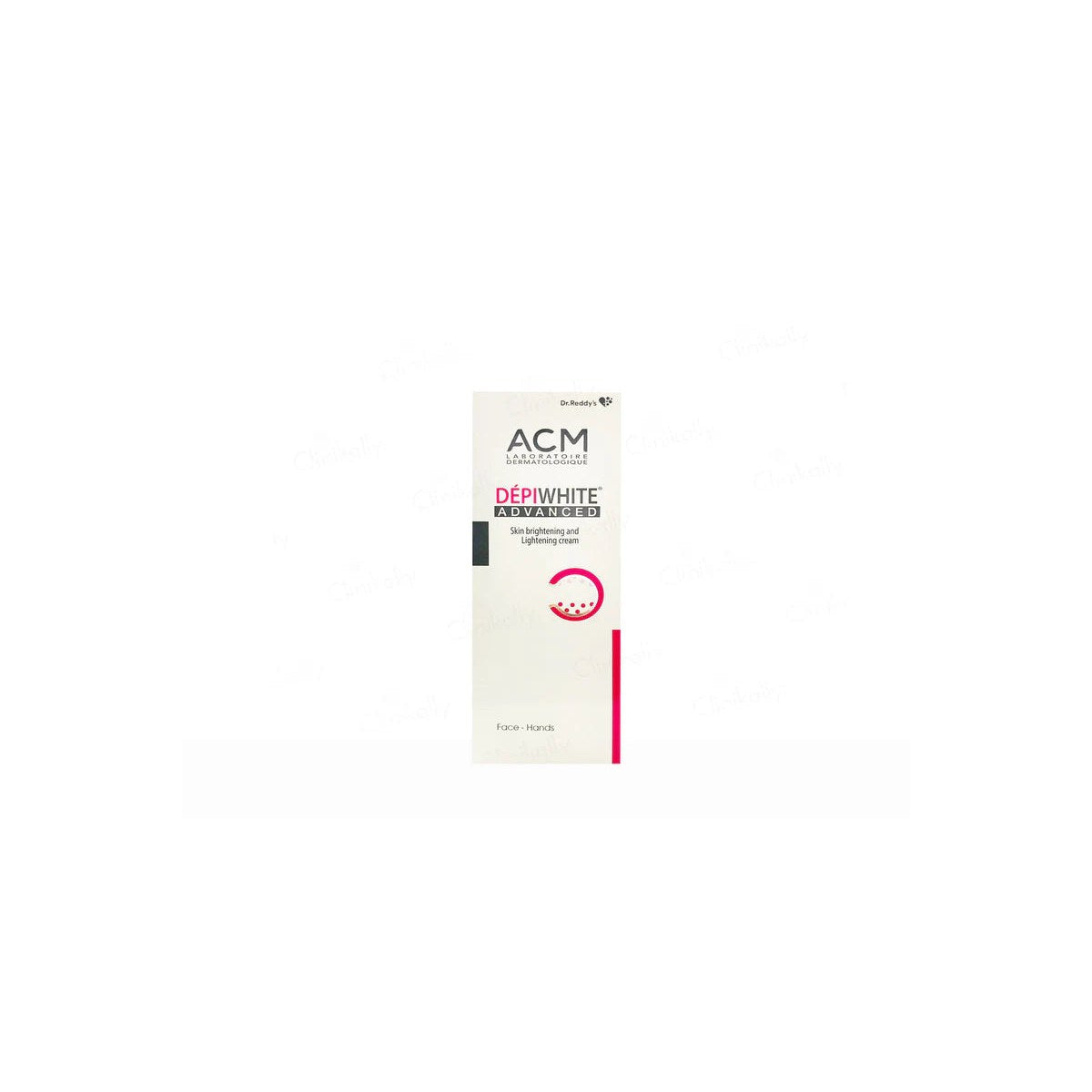 Depiwhite Advanced Cream tube from Laboratoire Dermatologique ACM with white and blue packaging, designed for skin brightening.