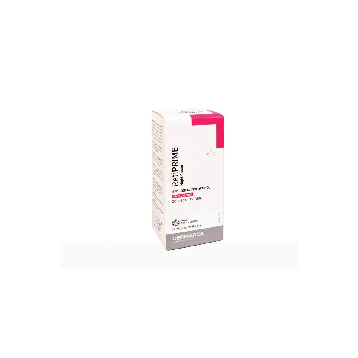 Dermatica RetiPrime Serum by Copperpods Cosmetics Pvt Ltd shown in a sleek bottle with a dropper, highlighting its skincare formulation.