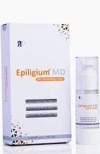 Epiligium MD serum bottle from Keratine Professional Private Limited, displayed on a white background with a sleek design.