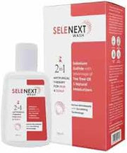 Cimera Care Selenext Body Wash bottle with a clean, refreshing label and clear product branding in a bathroom setting.