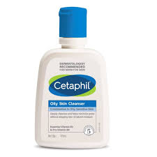 Cetaphil Daily Exfoliating Cleanser by Encube Ethicals Pvt. for normal, dry, acne-prone, and oily skin, shown in a clear bottle.