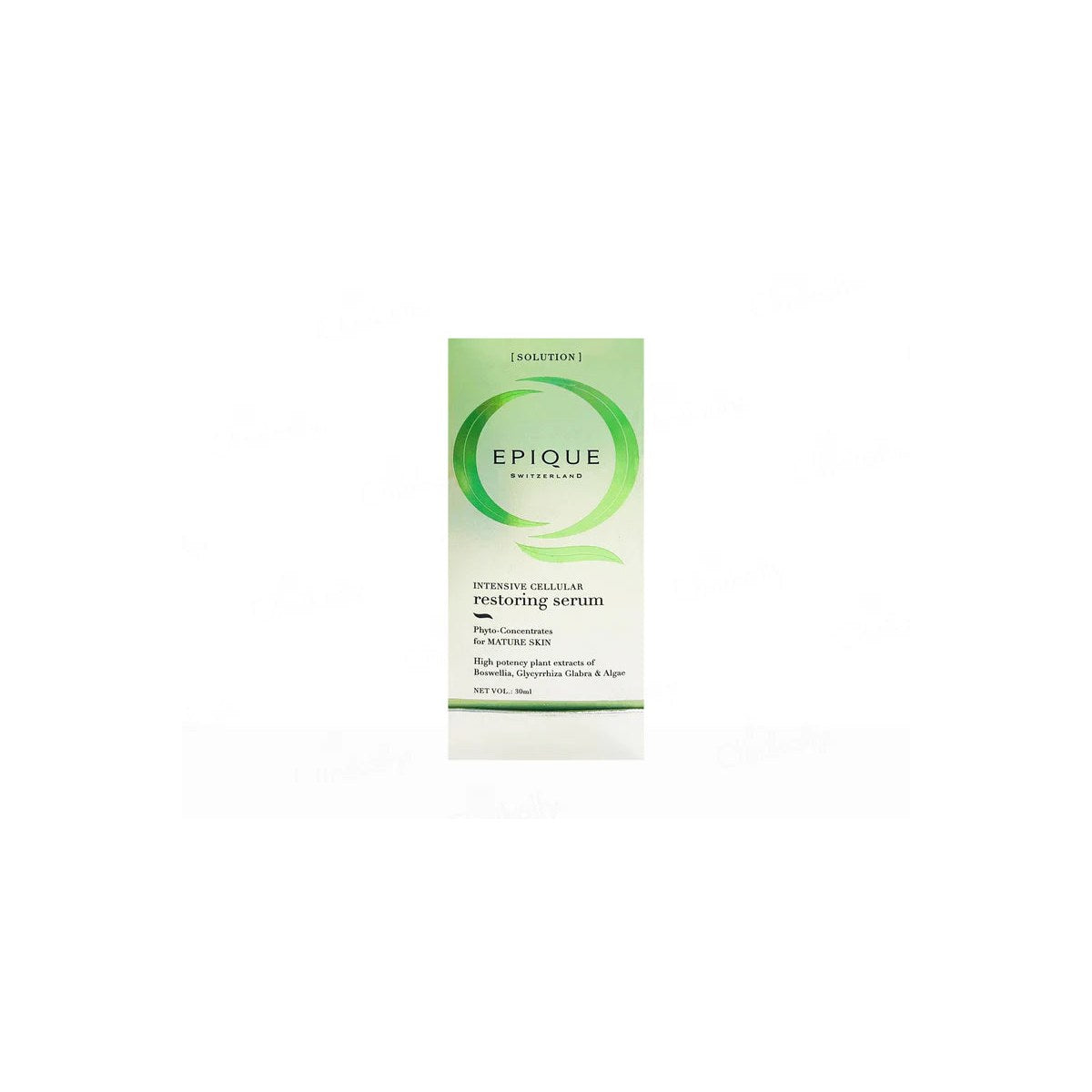 Bottle of Epique Intensive Cellular Repair Serum by Specialty Innovation Co. Ltd. with clear labeling and sleek packaging.