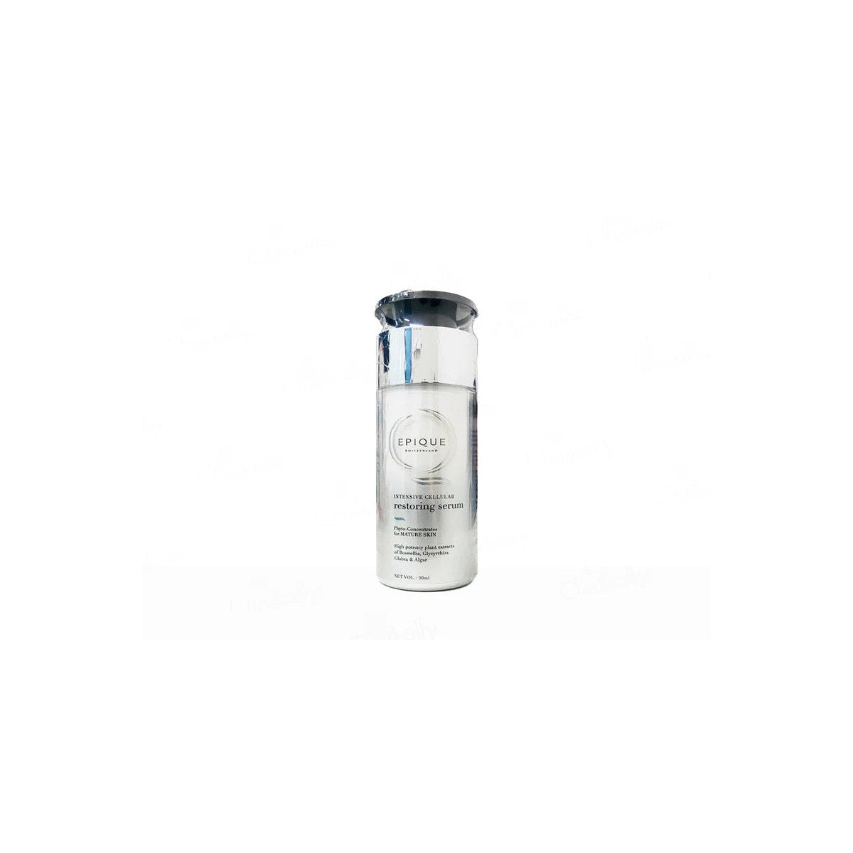 Epique Intensive Cellular Repair Serum by Specialty Innovation Co. Ltd. in a sleek bottle, designed for skin restoration and revitalization.