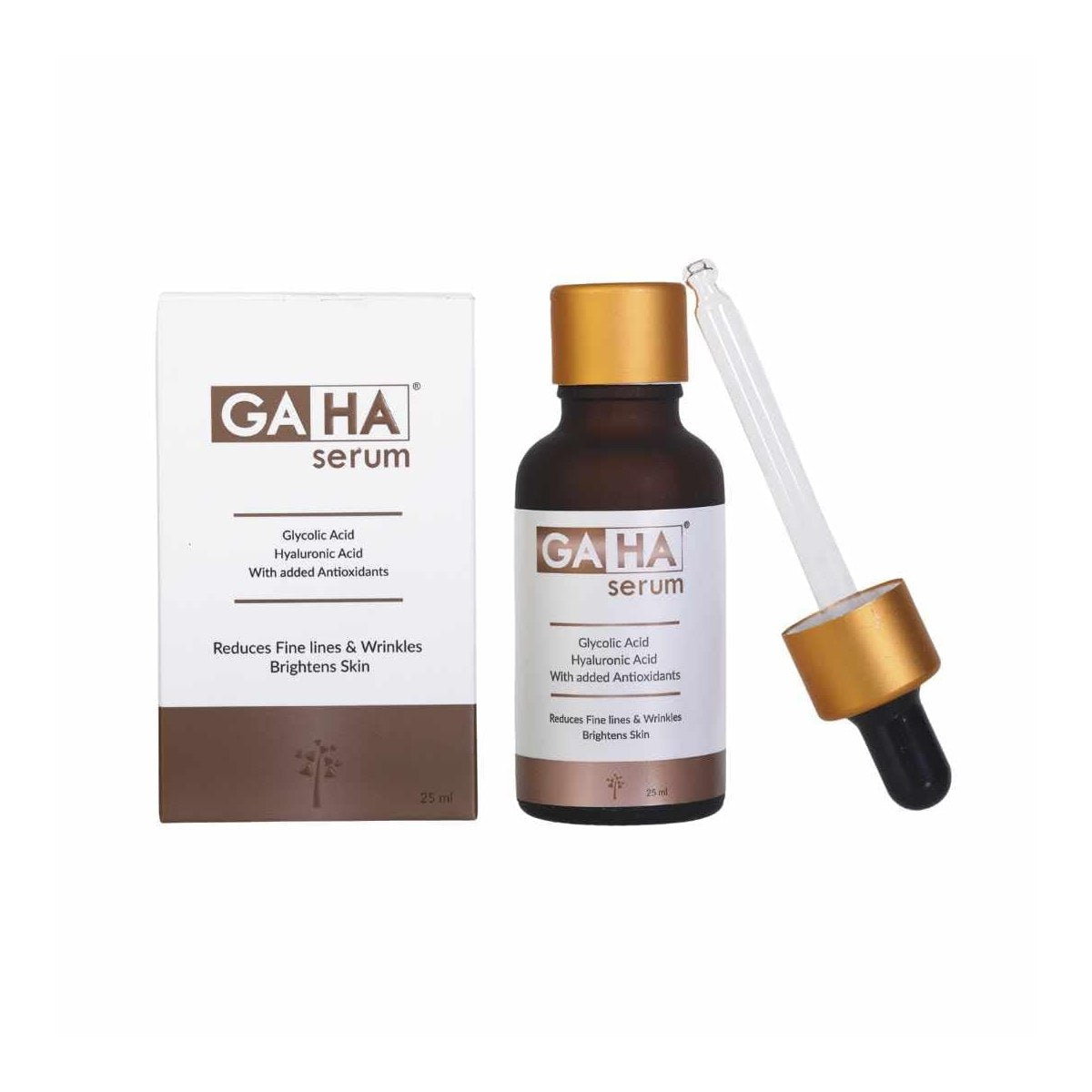 Archeesh Laboratories GAHA Serum in a pump bottle, designed to reduce fine lines and wrinkles for youthful skin.