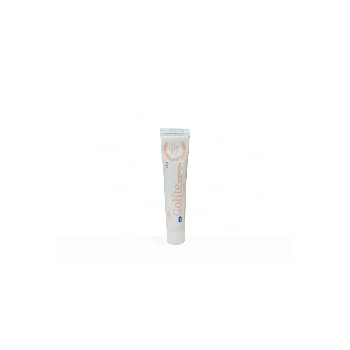 Golite Active Depigmenting Cream tube from Nanz Med Science Pharma Pvt. Ltd., featuring a white and green packaging design.