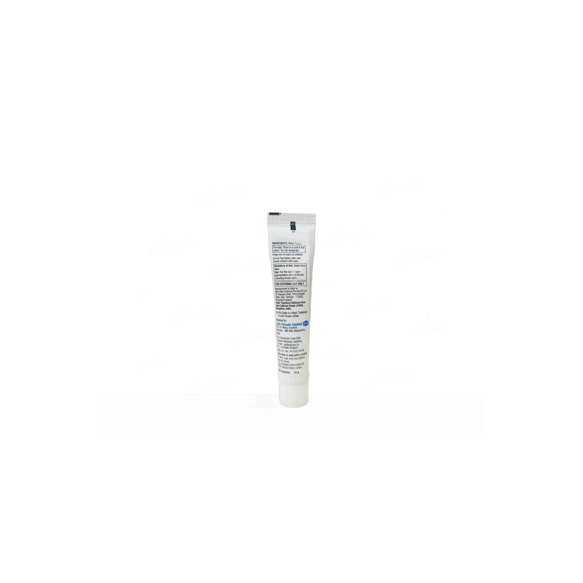 Golite Active Depigmenting Cream by Nanz Med Science Pharma Pvt Ltd, white tube with product label, for skin brightening and dark spot reduction