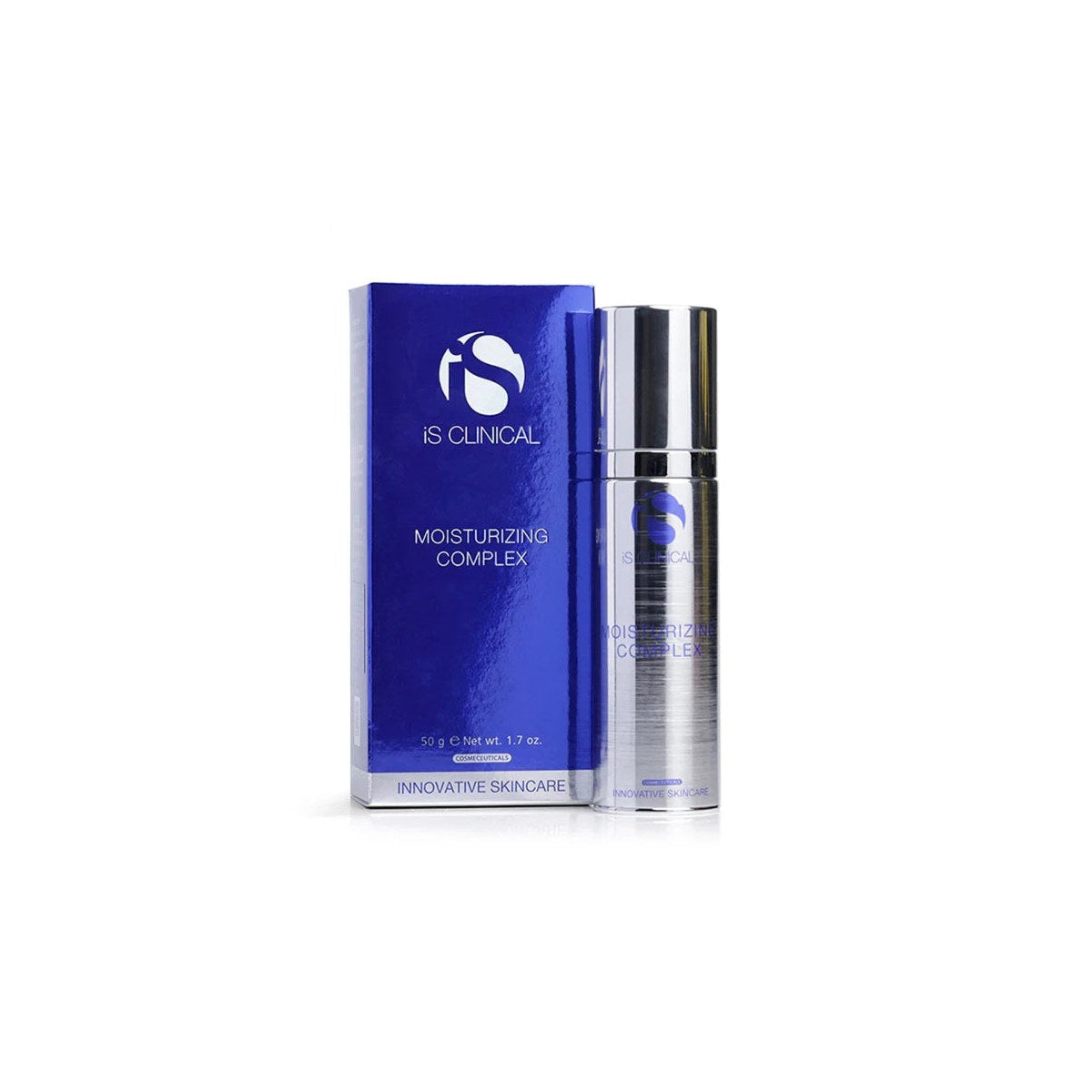 IS Clinical Brightening Complex serum bottle from Allodermis, featuring a sleek white container with a silver pump and label.