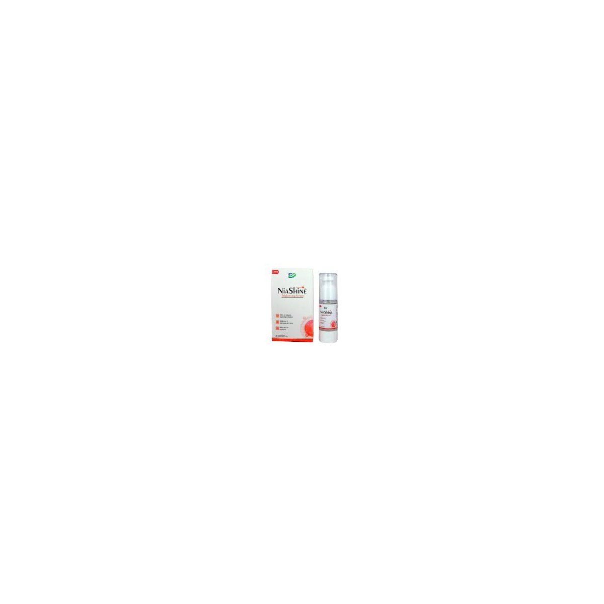 Conor Cosmo India Niashine Brightening Serum bottle with applicator and vibrant packaging, designed for skin glow and radiance.